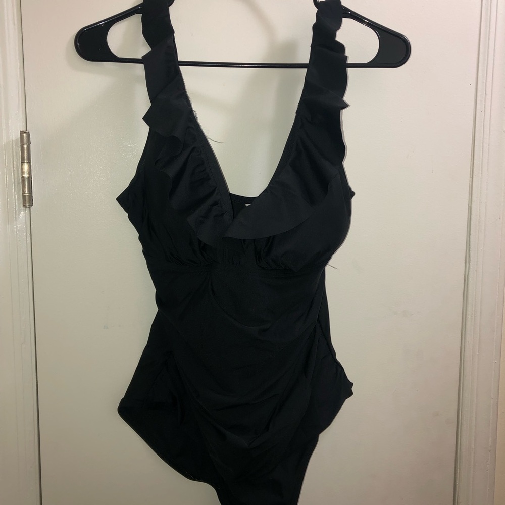 DKNY Black One-Piece Swimsuit